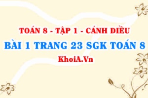 Bài 1 trang 23 SGK Toán 8 tập 1 Cánh Diều